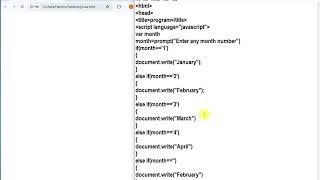 IF FUNCTION IN MONTH NAME SHOW IN JAVASCRIPT BASIC TO ADVANCE #newvideo #javascript #trendingvideo