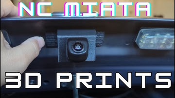 3d Printed Backup Camera and USB-C Mount for a NC Miata