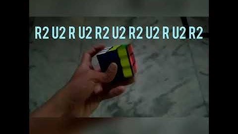 H perm algorithm for one - handed solving ( slow motion ).