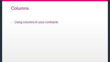 Contract automation Weagree, Tutorial B.9, Columns
