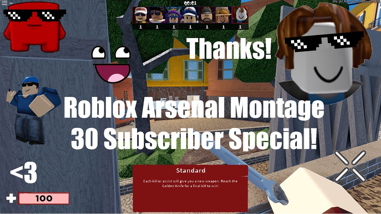 30 Subcriber Special Roblox Arsenal Montage 1 Youtube