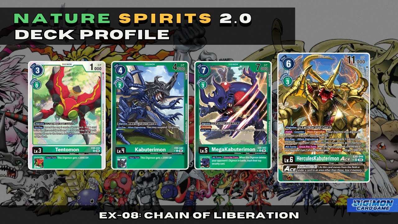 ネイチャースピリッツ Nsp デジモンカード デッキ フルパラ EX08: Nature Spirits 2.0 Deck Profile | Digimon Card Game - YouTube