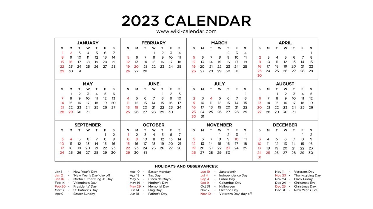 year-2023-calendar-printable-with-holidays-wiki-calendar-youtube
