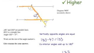 Angles in parallel lines | Foundation and Higher GCSE | JaggersMaths