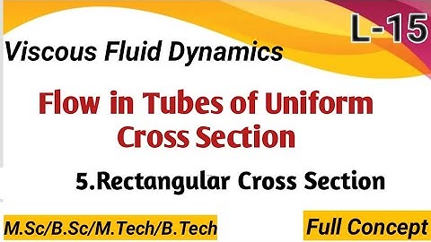 Rectangular Cross Section | Flow in Tubes of Uniform Cross Section | Viscous Fluid Dynamics#MScFinal