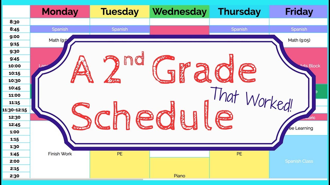 Sample Homeschool Schedule 3rd Grade Sample Site I Bank2home