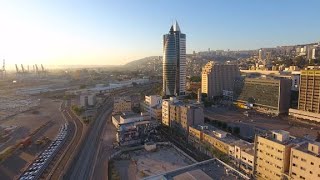 Haifa downtown | 4K Drone Aerial Footage