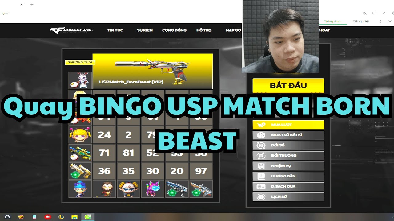 [ Đột Kích Crossfire ] Quay BINGO USP MATCH BORN BEAST