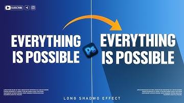 Master of Long Shadow Effect in Photoshop – Step-by-Step Tutorial 💯 🔥 #photoshoptutorial