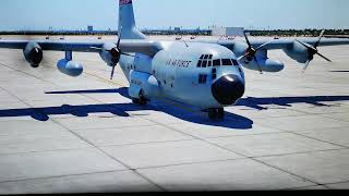 X-plane 12 C-130H Hercules landing at Miramar MCAS 4K UHD (Simulation)