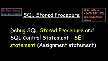 Debug SQL stored procedure in IBM i DB2 as400 - SQL SET statement