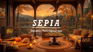 Wrapped in Sepia 🍂 A Cozy Cabin Moment with Nostalgic Autumn Jazz