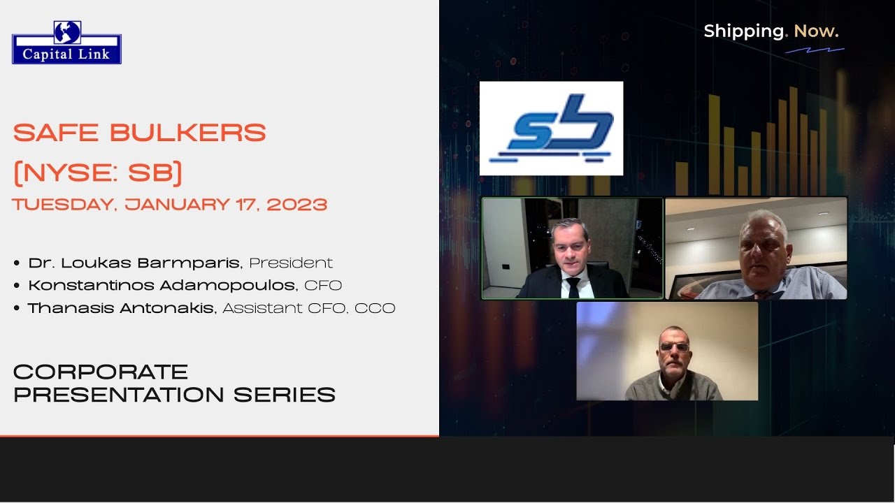 Safe Bulkers (SB) & Dry Bulk Update & Outlook - Capital Link Presentation Series | 1.17.23
