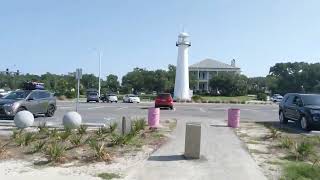 The beautiful Biloxi Lighthouse in Mississippi Biloxi Lighthouse Pier
