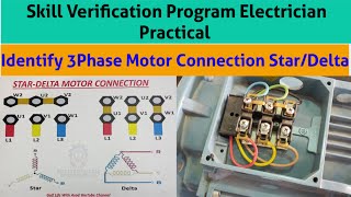 Electrician Practical, How to make motor Star delta Connection, Identify 3 phase motor Star or delta