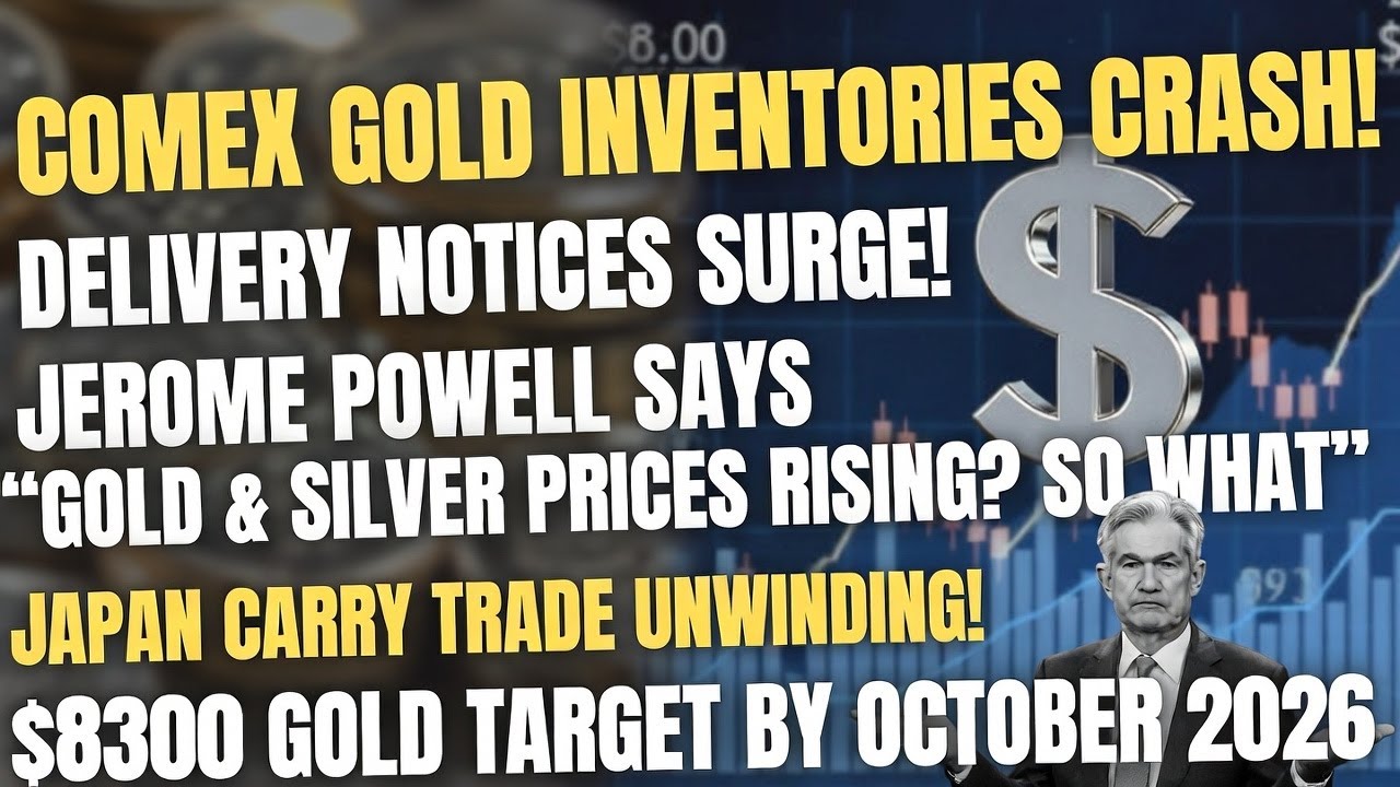 Gold to $8300 by 2026? COMEX Inventories Crash + Powell's Shrug.