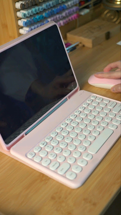 Unboxing new Bluetooth keyboard and mouse for my tablet 🫠 #unboxing #cute #pastel #tablet #relaxing