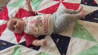 Theo kicking and dancing to Jungle book