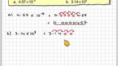Writing standard form as ordinary numbers
