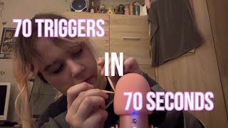 70 TRIGGERS in 70 SECONDS ASMR