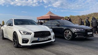 Гонка На Infiniti Q50 500Hp. Злая Рисовозка Удивила Фанатов Bmw И Audi