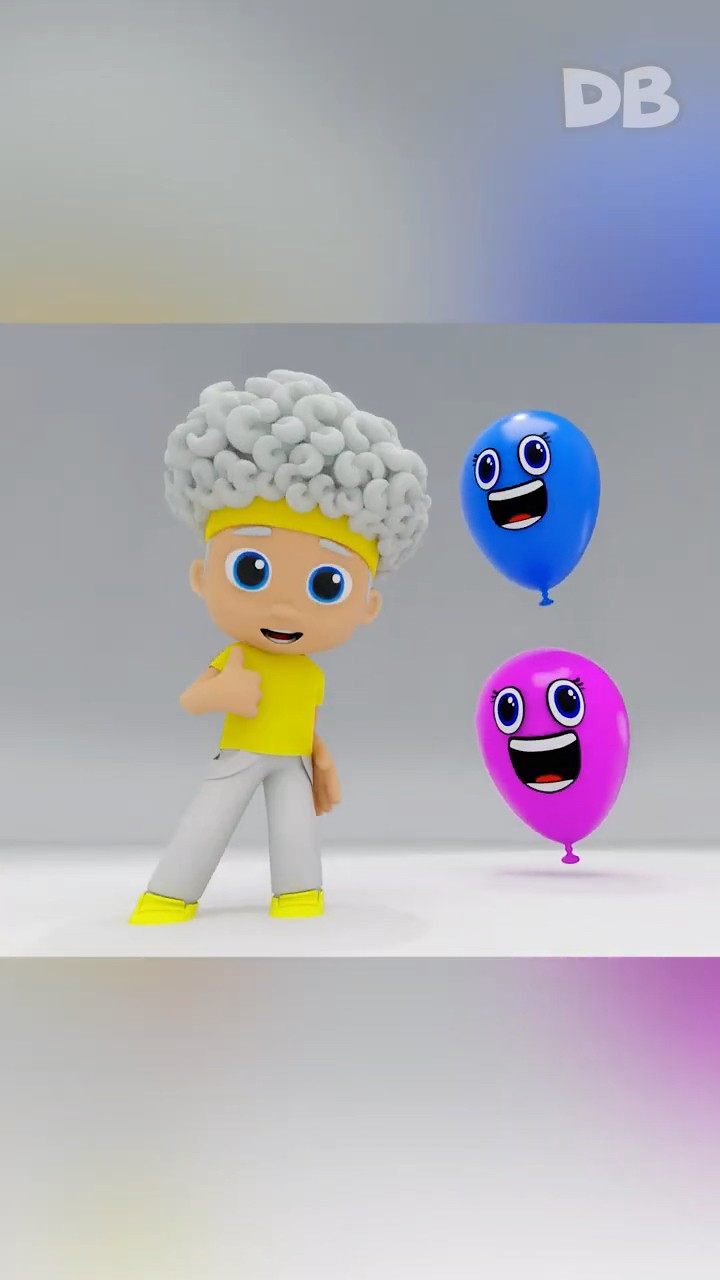 Surprise Balloon Pop with Cha-Cha | D Billions #shorts #db
