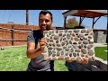 Como hacer panel con rocas de rio con solo 1 dollar