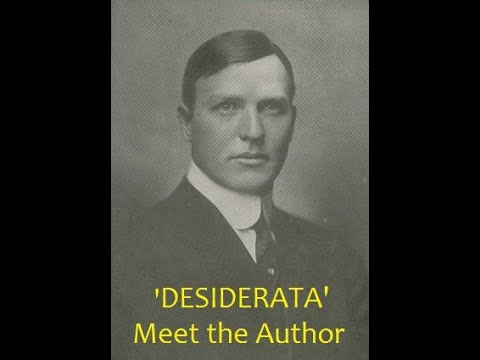 DESIDERATA | POEM 1927 | NARRATED by the AUTHOR HIMSELF. #desiderata