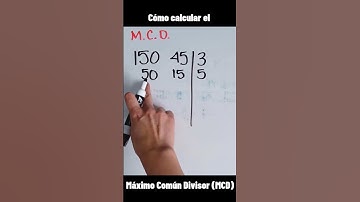 Cómo calcular el MCD de dos o más números #matemáticas #mcd #máximocomundivisor