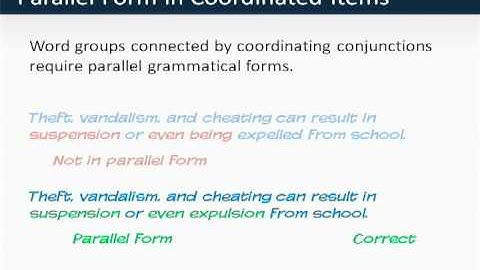 GMAT Prep - Verbal - Sentence Correction - Parallel Form in Coordinated Items by Knewton