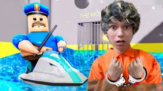 I Escaped Water Barrys Prison Run In Roblox Obby