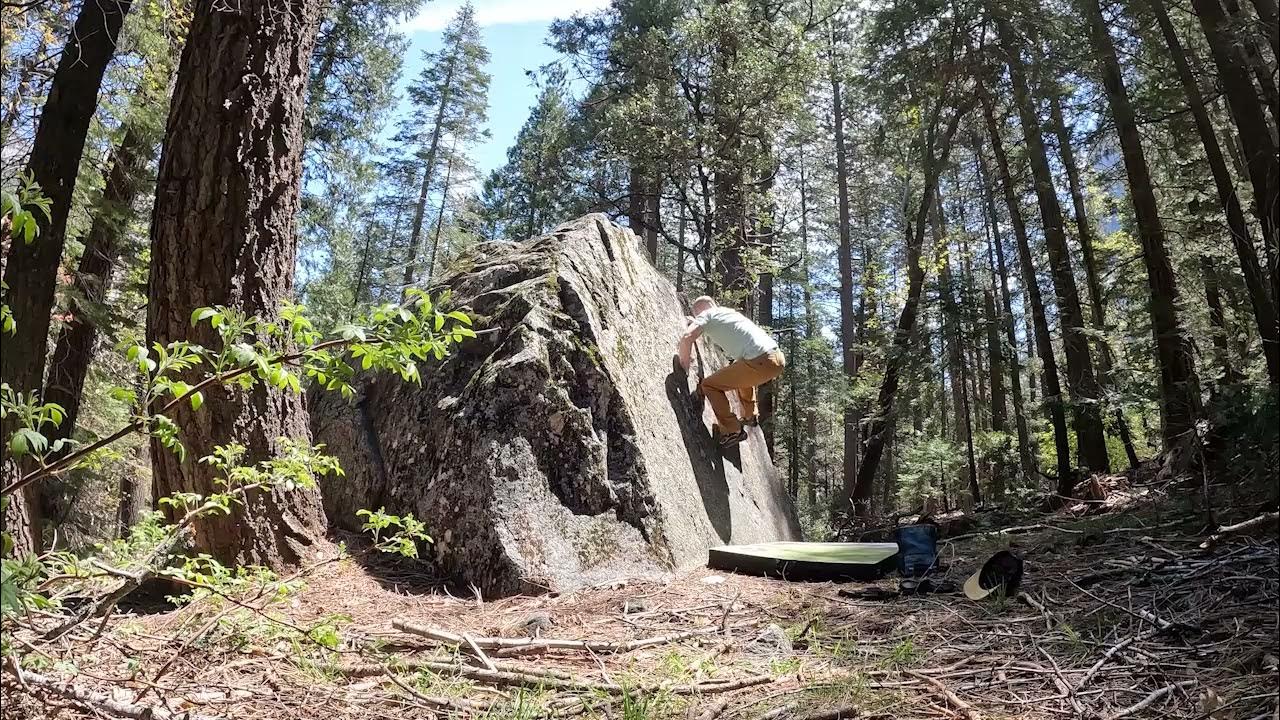 Yosemite Bouldering Athlete's Warm Up Boulder, Right Slab (VB) YouTube