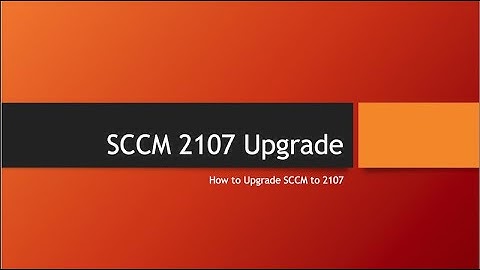 SCCM 2107update + Hotfix