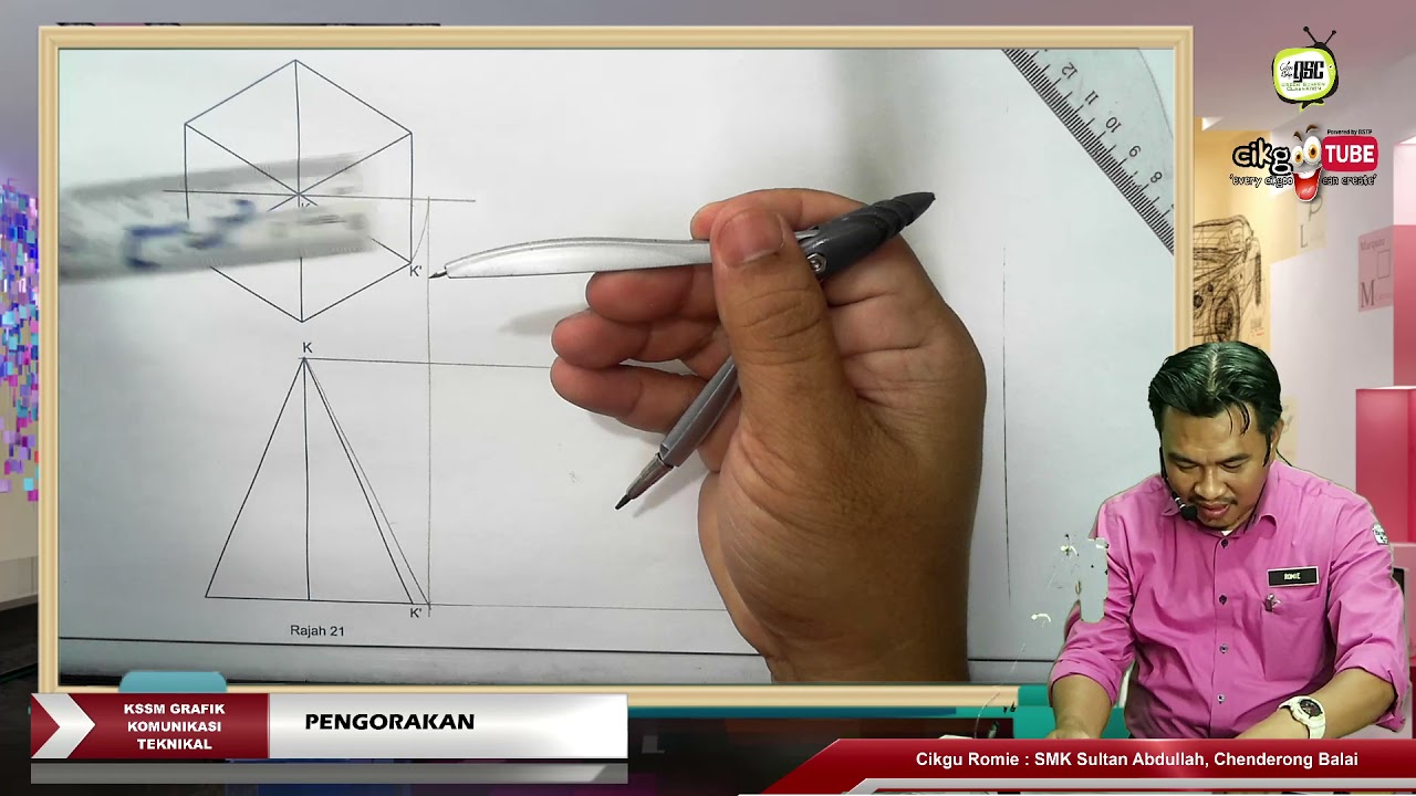 GKT21 03 Pengorakan Jejari   Melukis Piramid