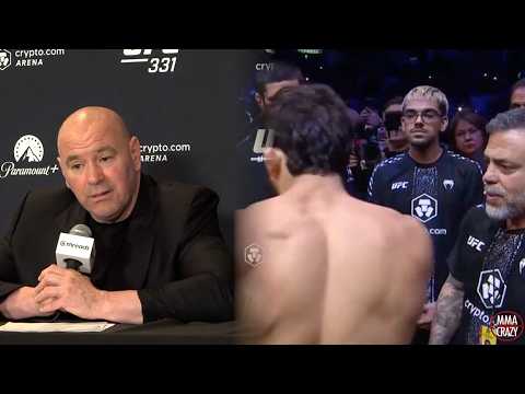 Dana White reacts to Arman Tsarukyan's walkout with N3on at UFC 331
