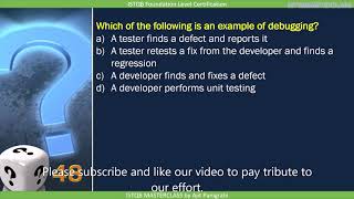1 1 2 Testing and Debugging Quiz   6 : ISTQB Foundation level 2018 Question bank