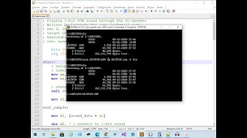 [Assembly 8086 / DOS] - Playing 1-Bit PCM digitized sound through the PC-Speaker (beware loud sound)
