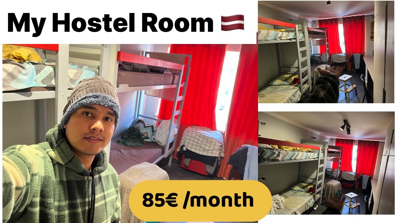 Student hostel Room in Europe Latvia 🇱🇻 - cheapest Accommodation for international students 