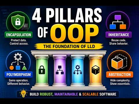 4 Pillars of OOP Explained | Encapsulation, Inheritance, Polymorphism & Abstraction
