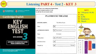 KET 3 Listening Part 4 Test 2 (Transcript + Key)