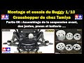 Montage et essais du buggy grasshopper de chez tamiya  partie 06 suspension avant jantes et pneus