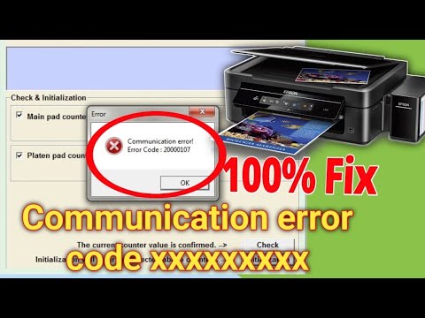 Communication error Ink pad reset adjustment program Fix Epson Printer Communication Error Solved
