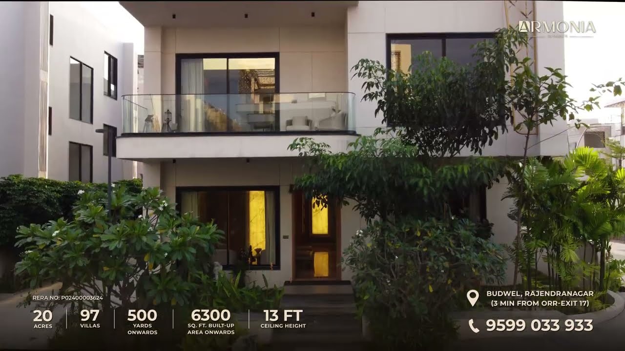 Oorjita Armonia Villas - 4 BHK Ultra Luxury Villas in RajendraNagar, Hyderabad |