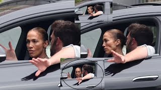 Jennifer Lopez And Ben Affleck Seemingly Heated Discussion Inside Car During Drive In Los Angeles