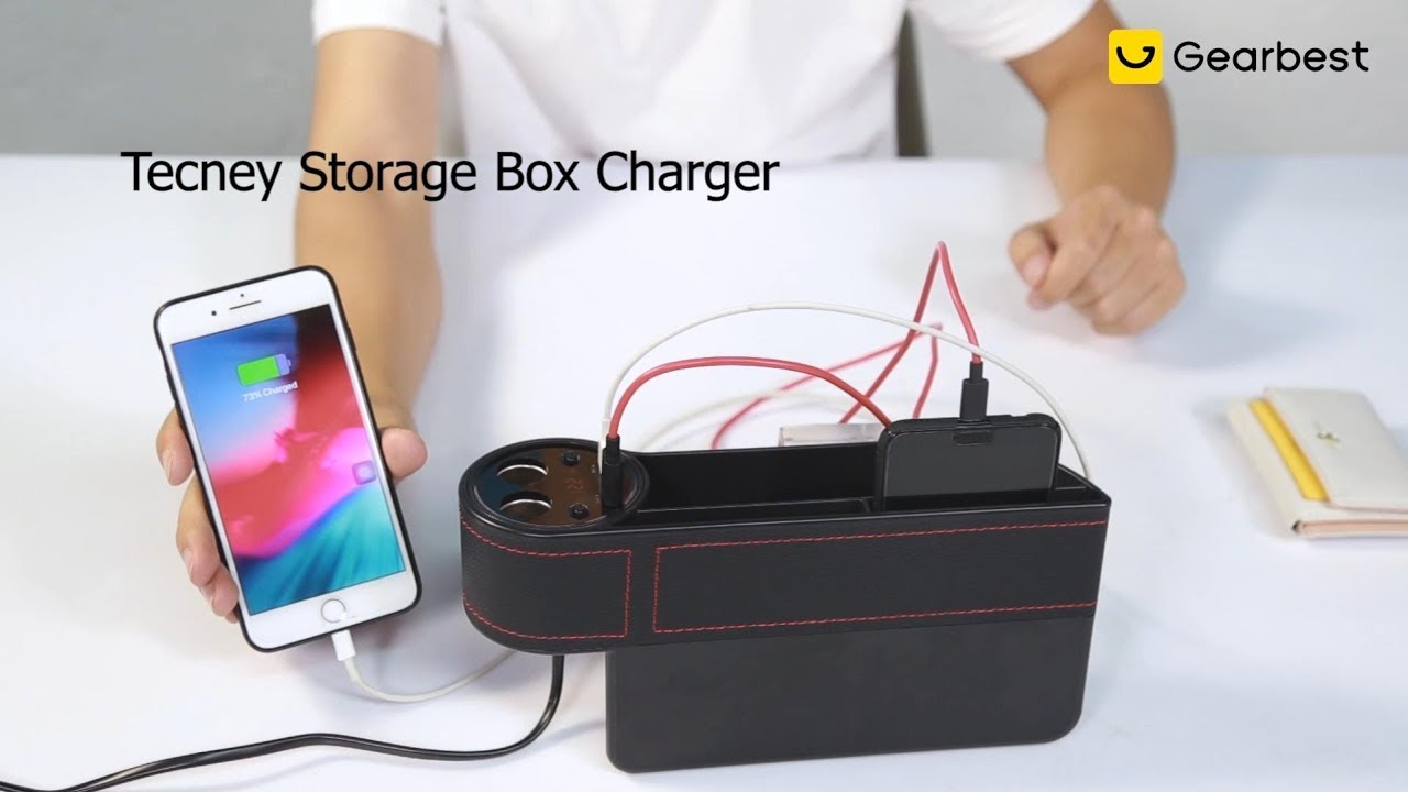 Tecney Car Seat Gap Storage Box Charger - Gearbest.com 