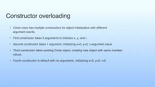Constructor overloading | Lecture 08: Demonstration-III