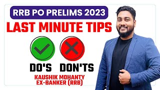 RRB PO 2023 Paper Attempting Strategy || RRB PO Last Minute Tips || Career Definer | Kaushik Mohanty