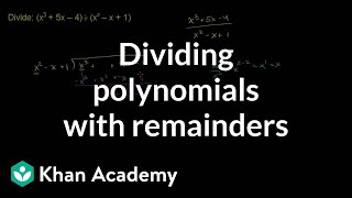 Dividing polynomials with remainders