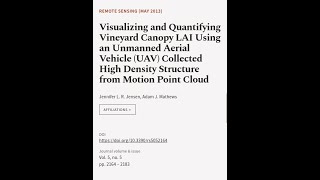 Visualizing And Quantifying Vineyard Canopy Lai Using An Unmanned Aerial Vehicle Uav... Rtcl.tv