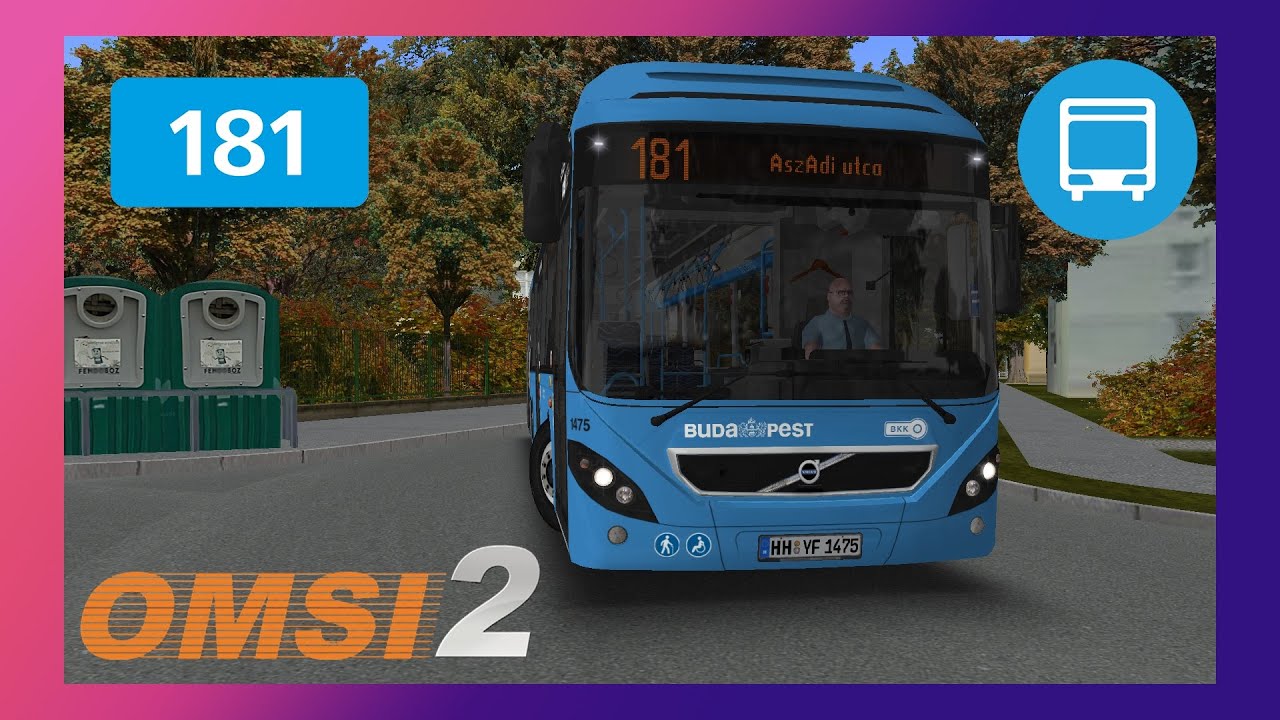 Omsi 2/ Budapest 181/ Volvo 7900 Hybrid/ József Attila ltp - Aszódi utca